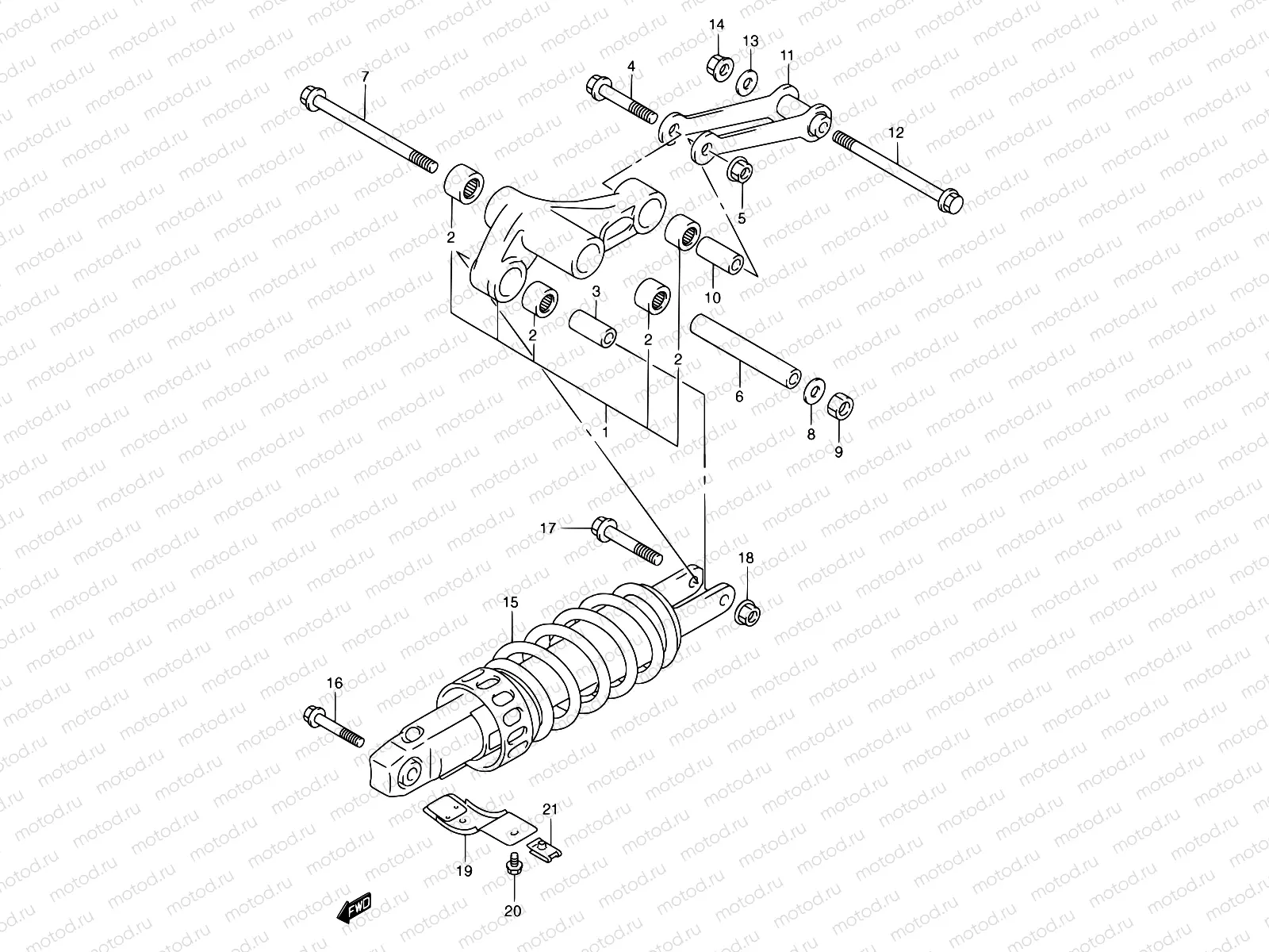 58A - REAR CUSHION LEVER (MODEL Y)