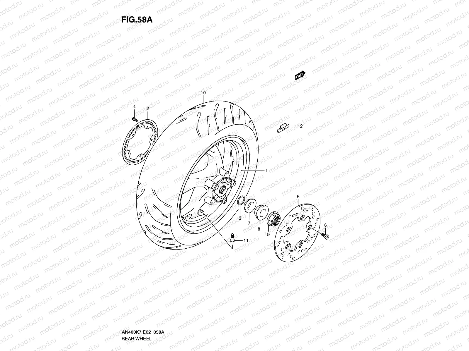 58A - REAR WHEEL(AN400AK9/ZAK9/AL0/ZAL0)