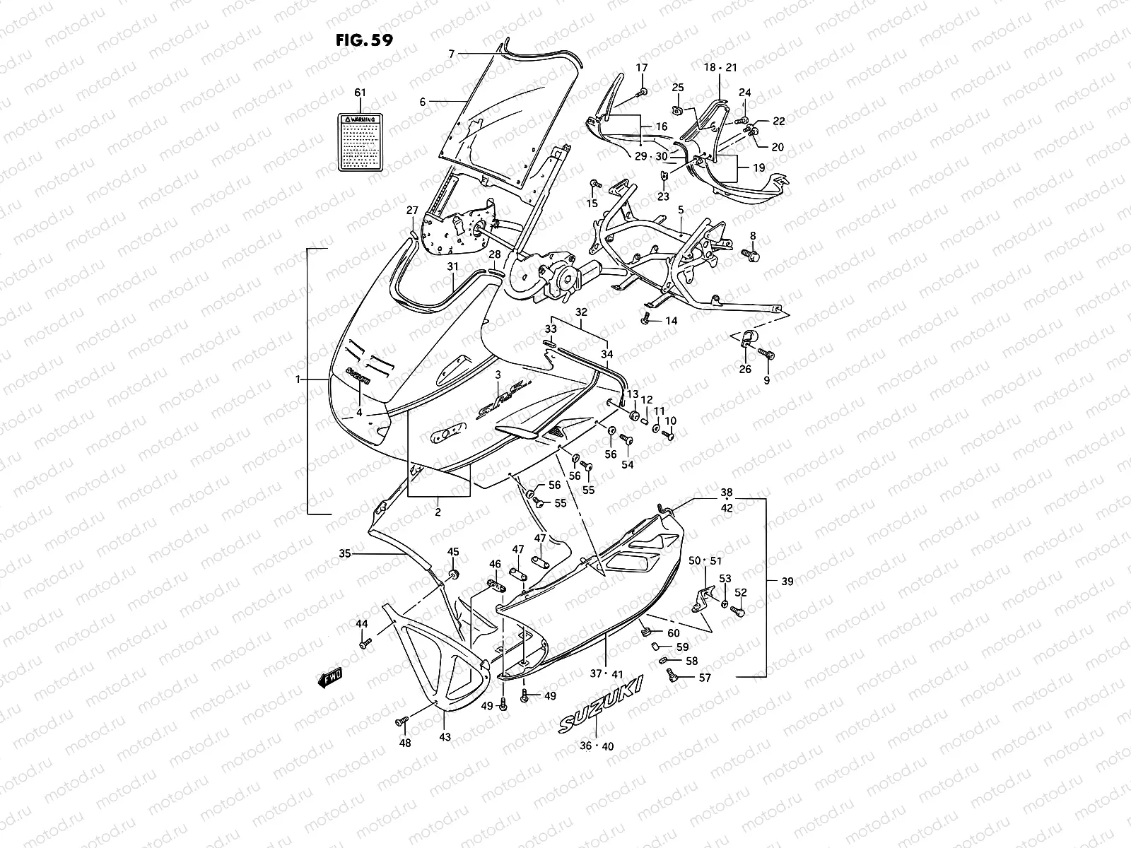 59 - COWLING (MODEL J 9WV)