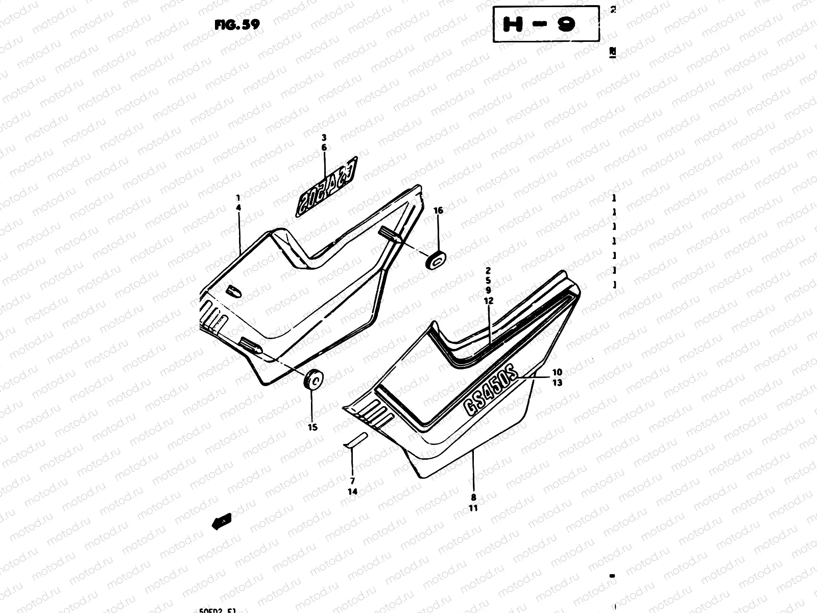 59 - FRAME COVER (GS450SD E06, E15, E24, E34)