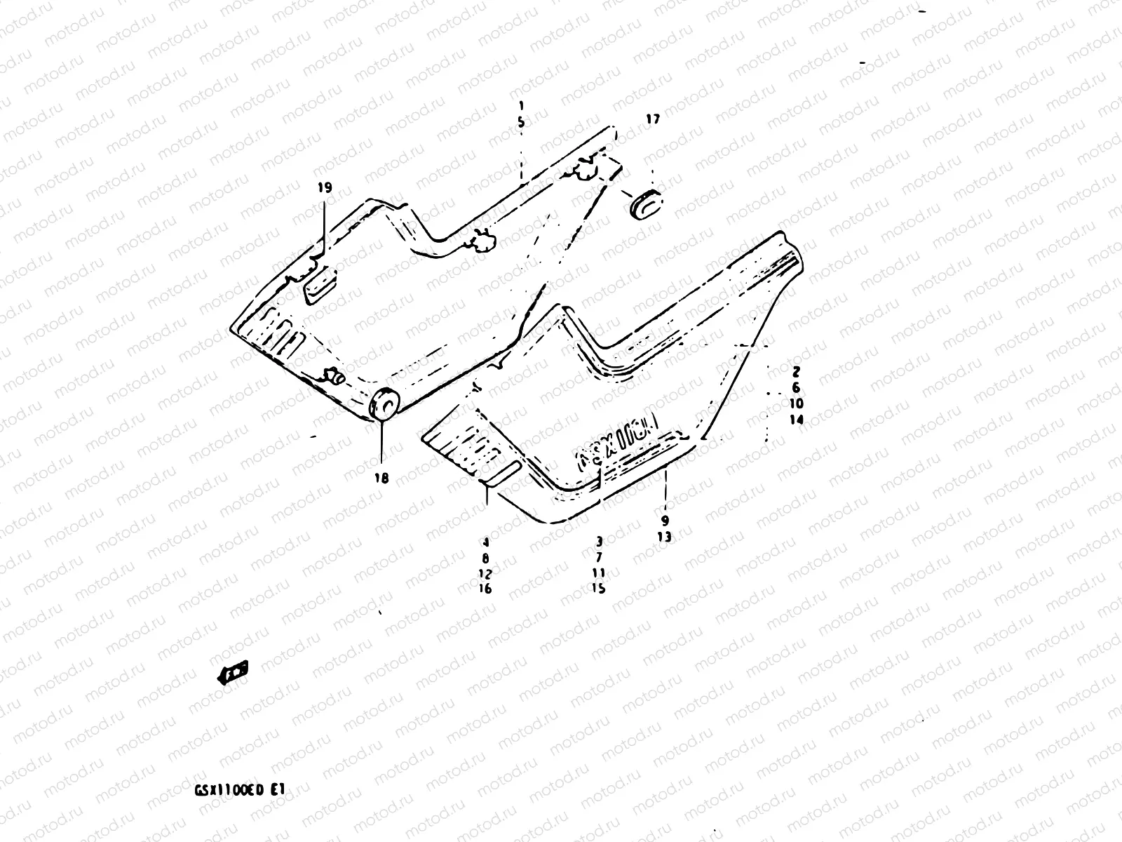 59 - FRAME COVER (GSX1100XD)