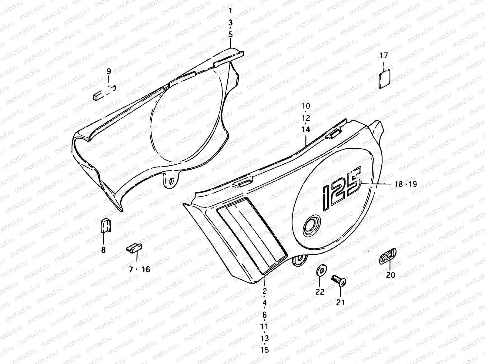 59 - FRAME COVER (TS125ERT)