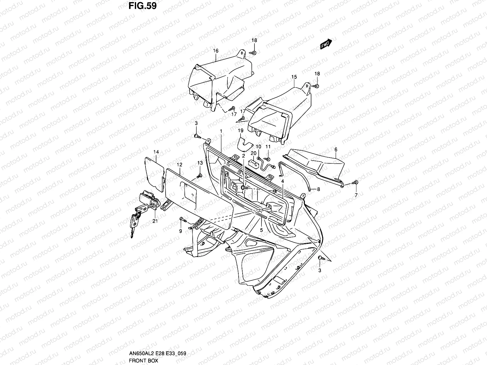 59 - FRONT BOX (AN650AL2 E33)