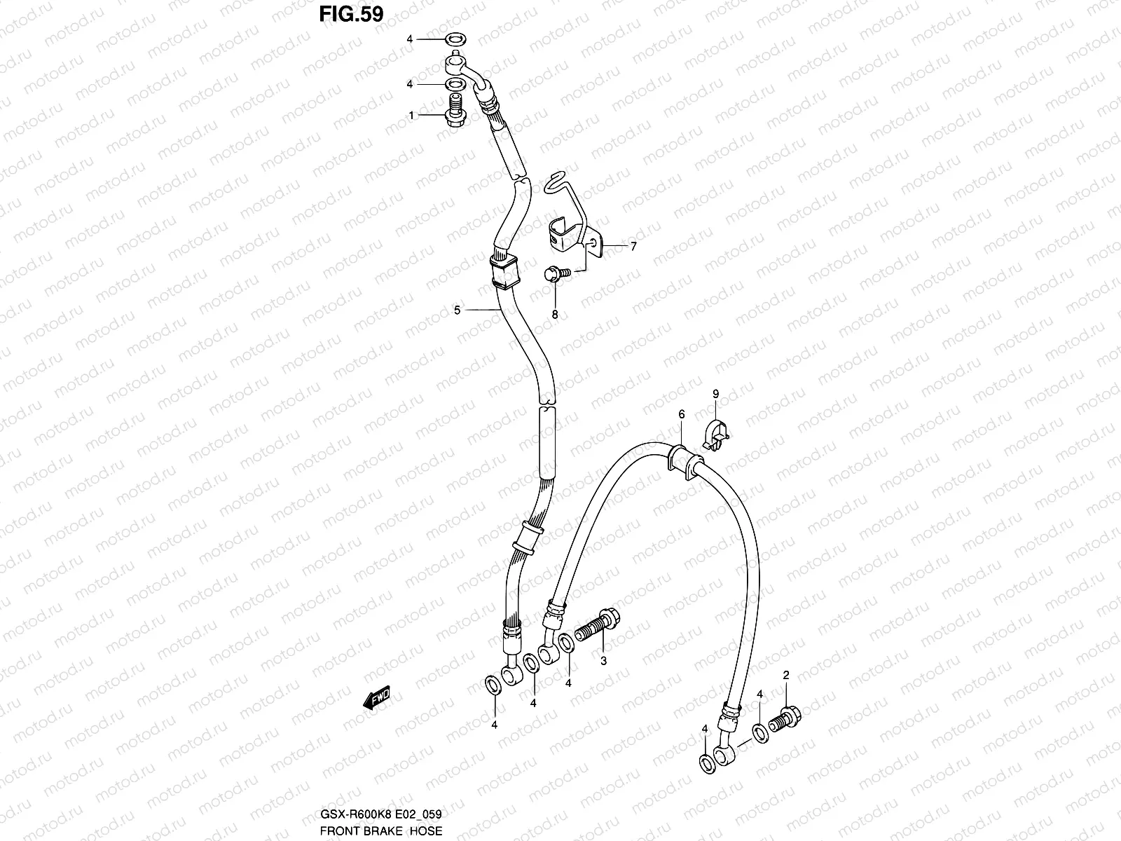 59 - FRONT BRAKE HOSE