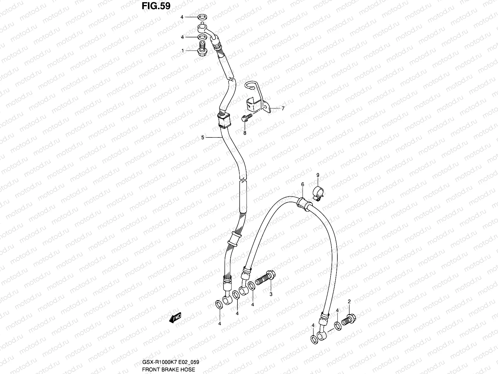 59 - FRONT BRAKE HOSE
