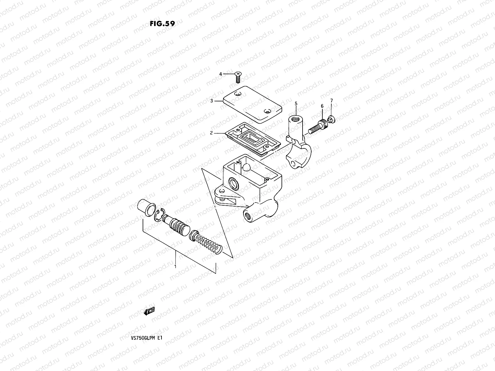59 - FRONT MASTER CYLINDER (VS750GLFG/GLFH/GLEFH)