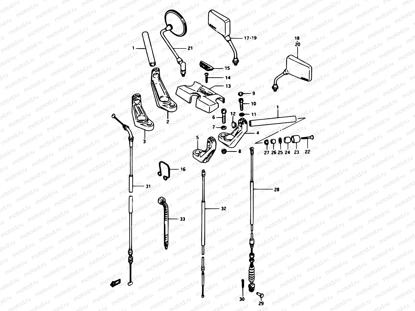 59 - HANDLEBAR (GSX1100EE)