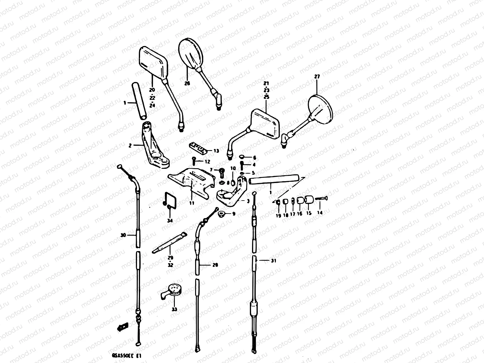59 - HANDLEBAR (GSX550ESD/ESE/EFE)