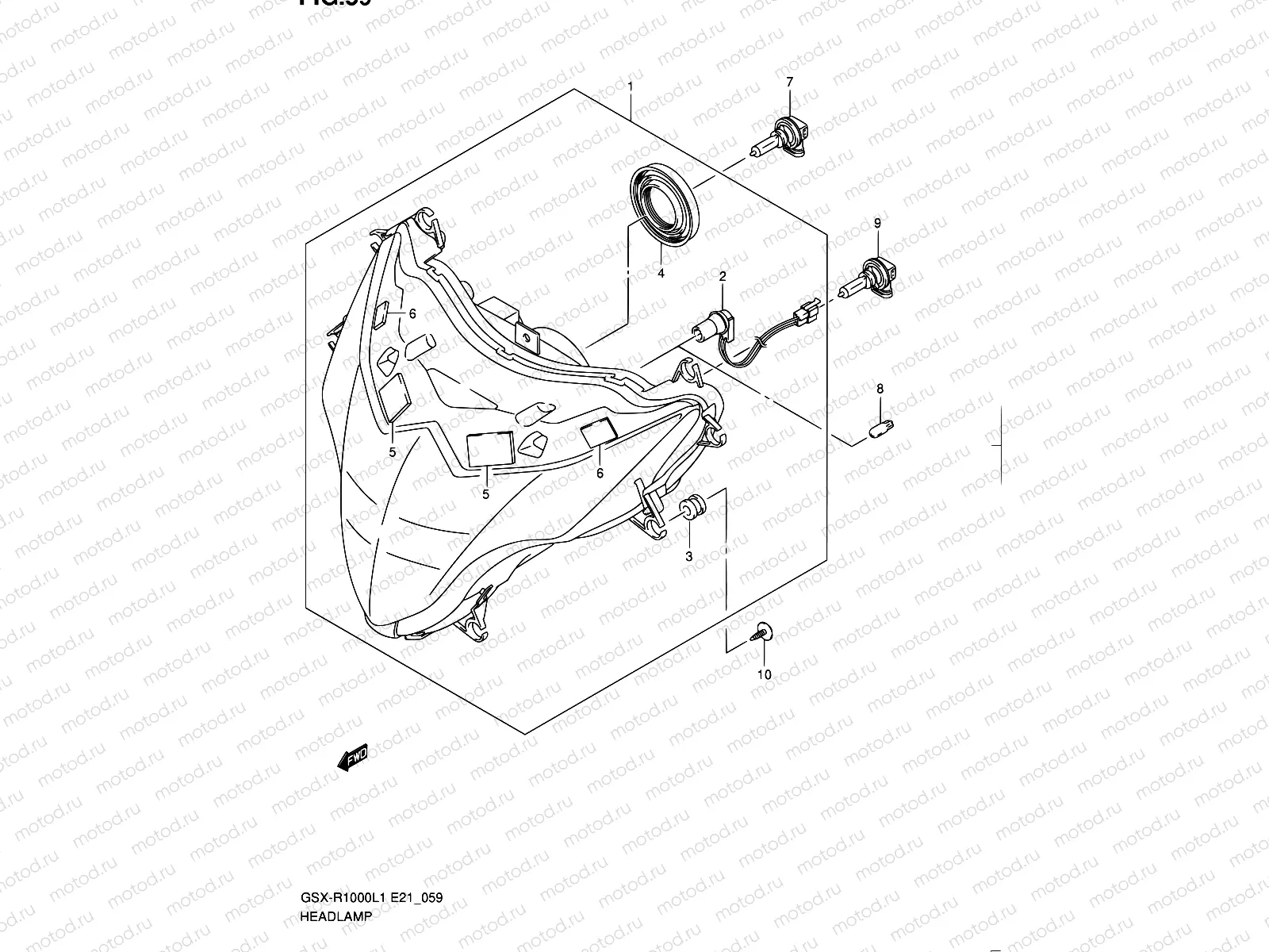 59 - HEADLAMP (GSX-R1000UFL1 E21)