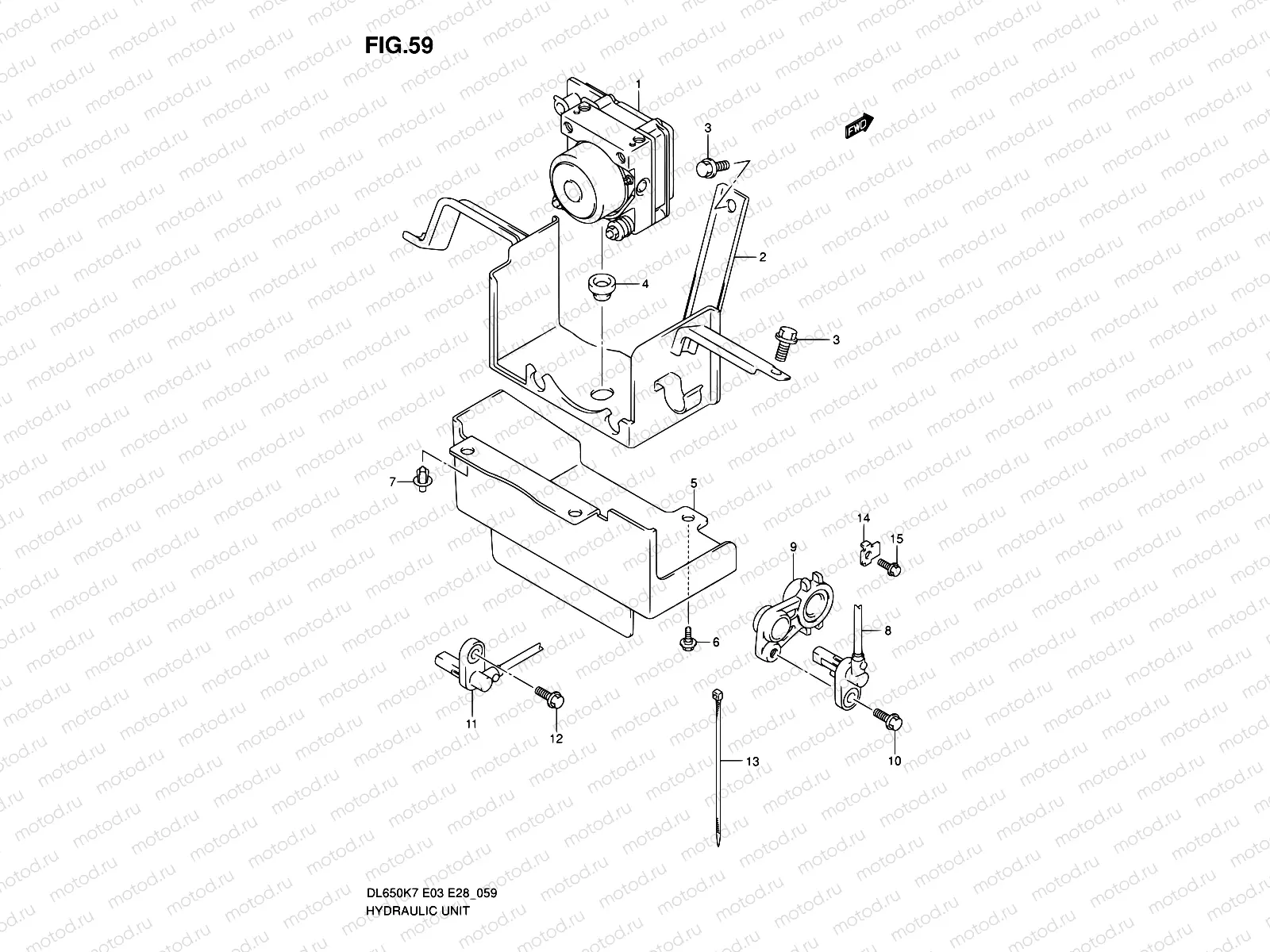 59 - HYDRAULIC UNIT (DL650AK7/AK8/AK9/AL0)