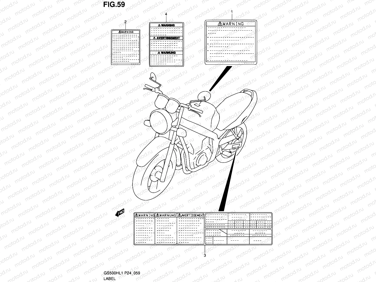59 - LABEL (GS500FH)