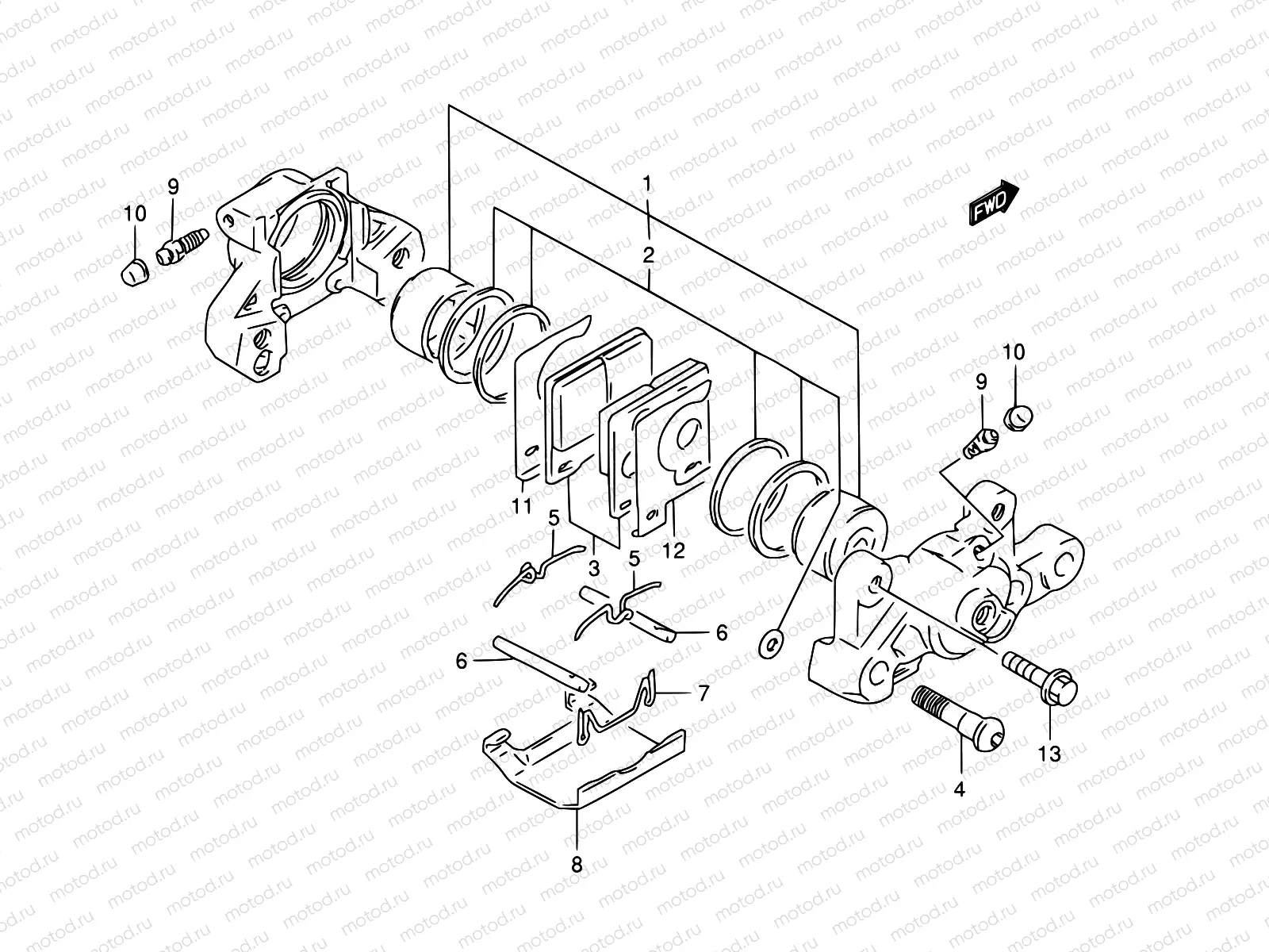 59 - REAR CALIPER (GSF1200ST/SV/SW/SX/SY)