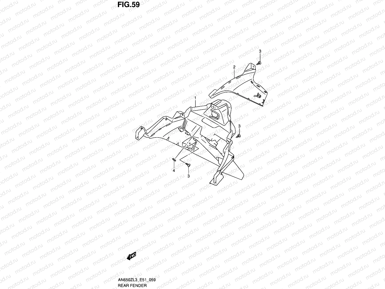 59 - REAR FENDER