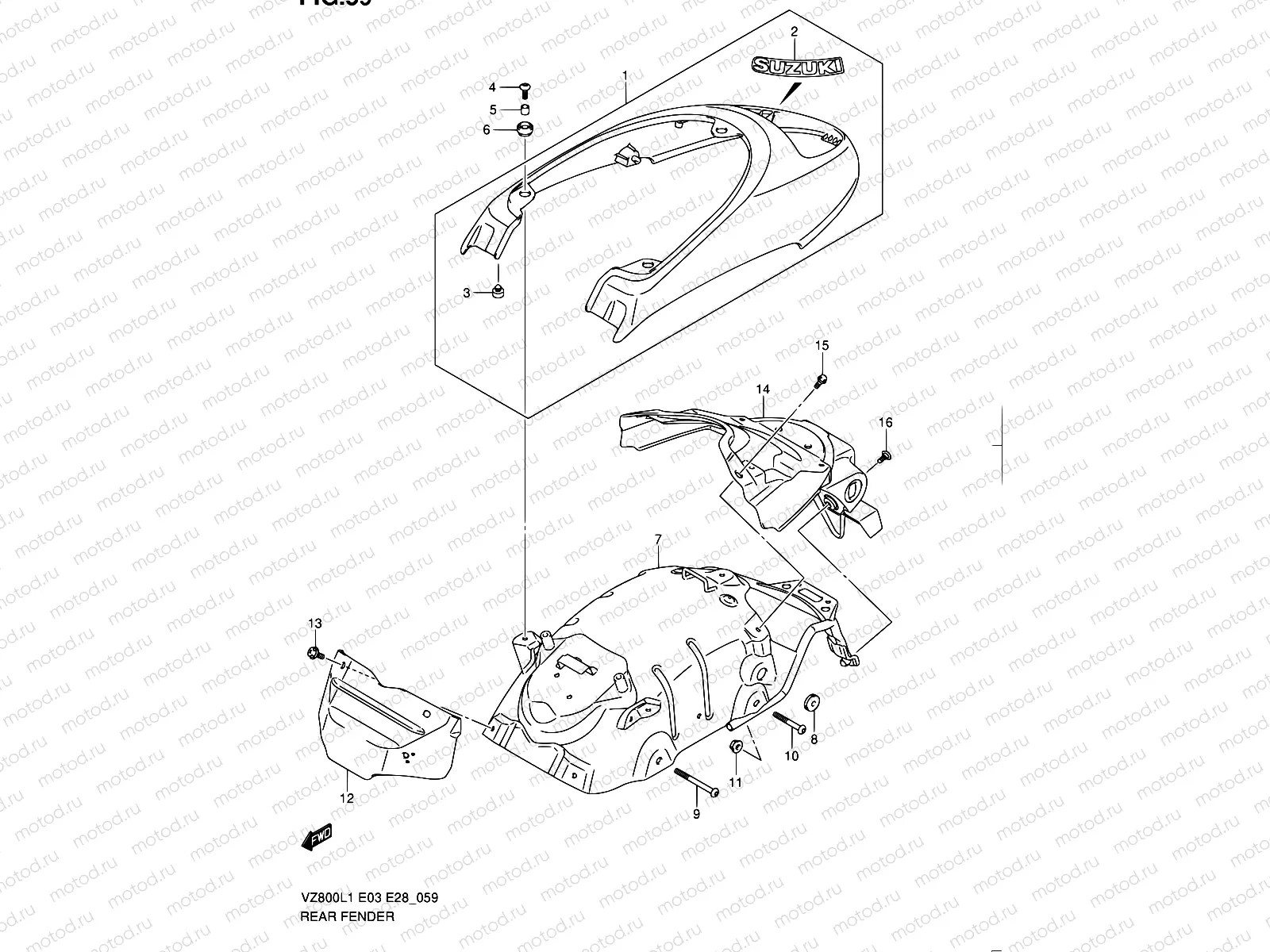 59 - REAR FENDER