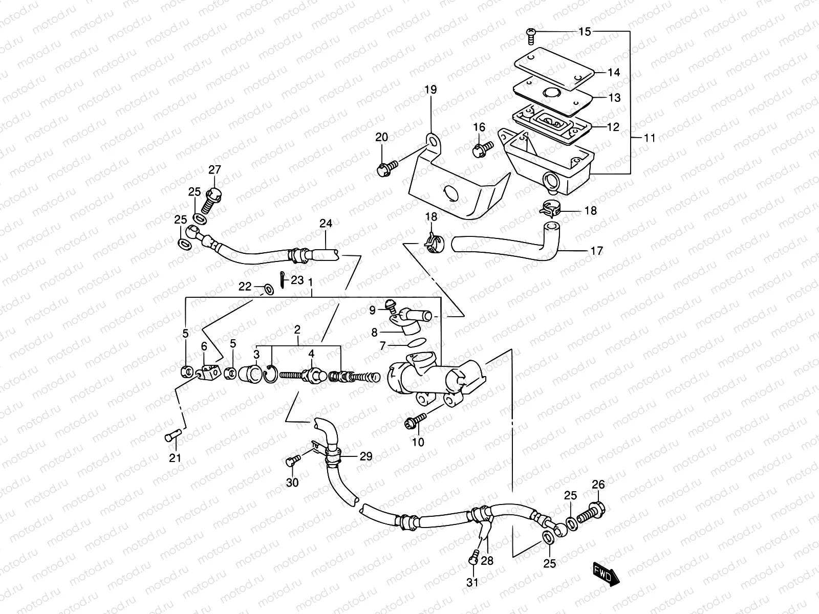 59 - REAR MASTER CYLINDER (MODEL W/X/Y/K1)