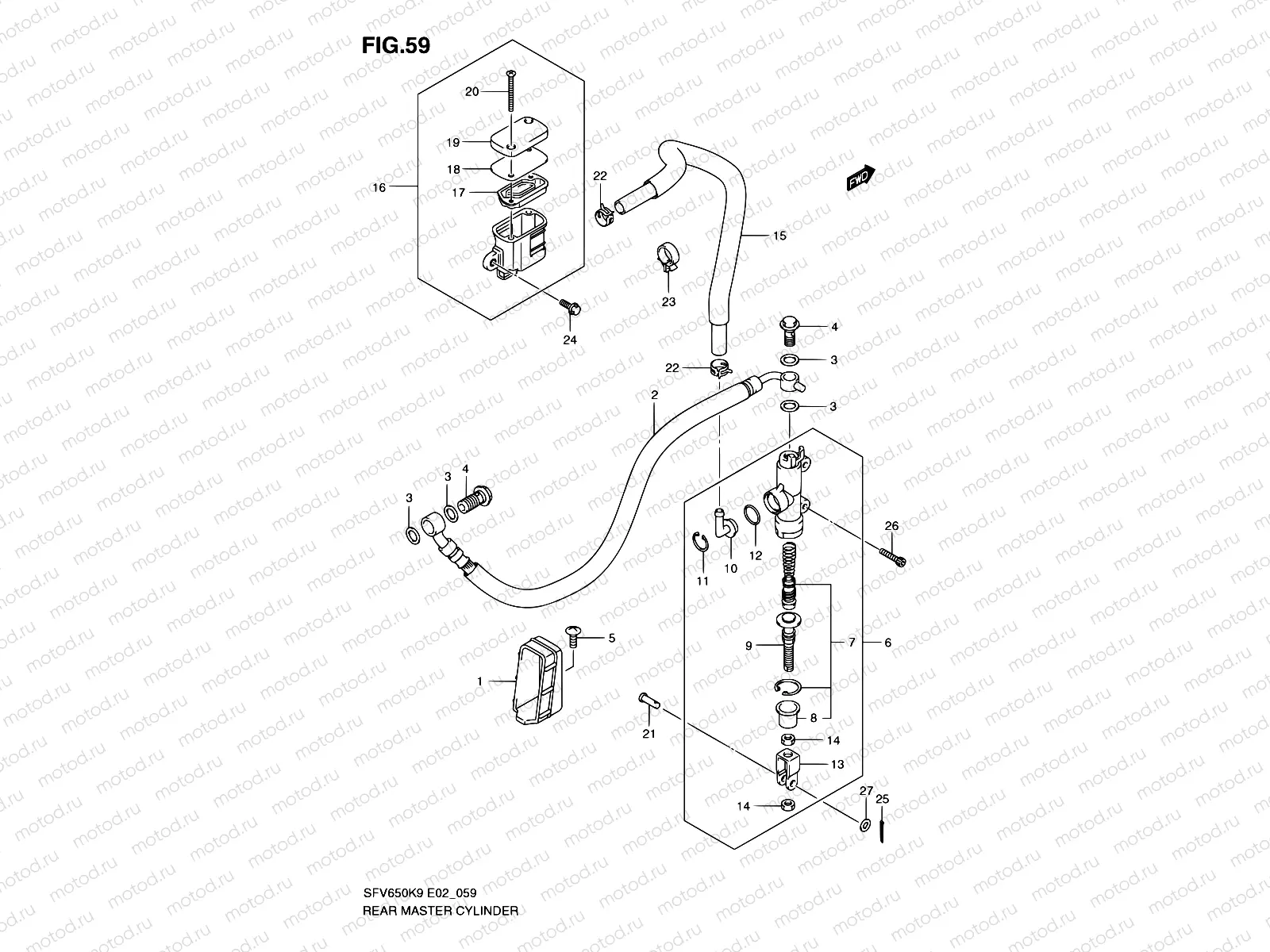 59 - REAR MASTER CYLINDER (SFV650K9/UK9/L0/UL0)