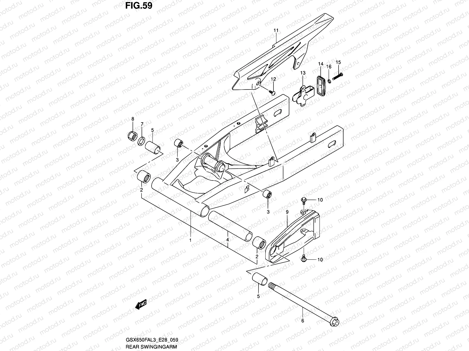 59 - REAR SWINGINGARM