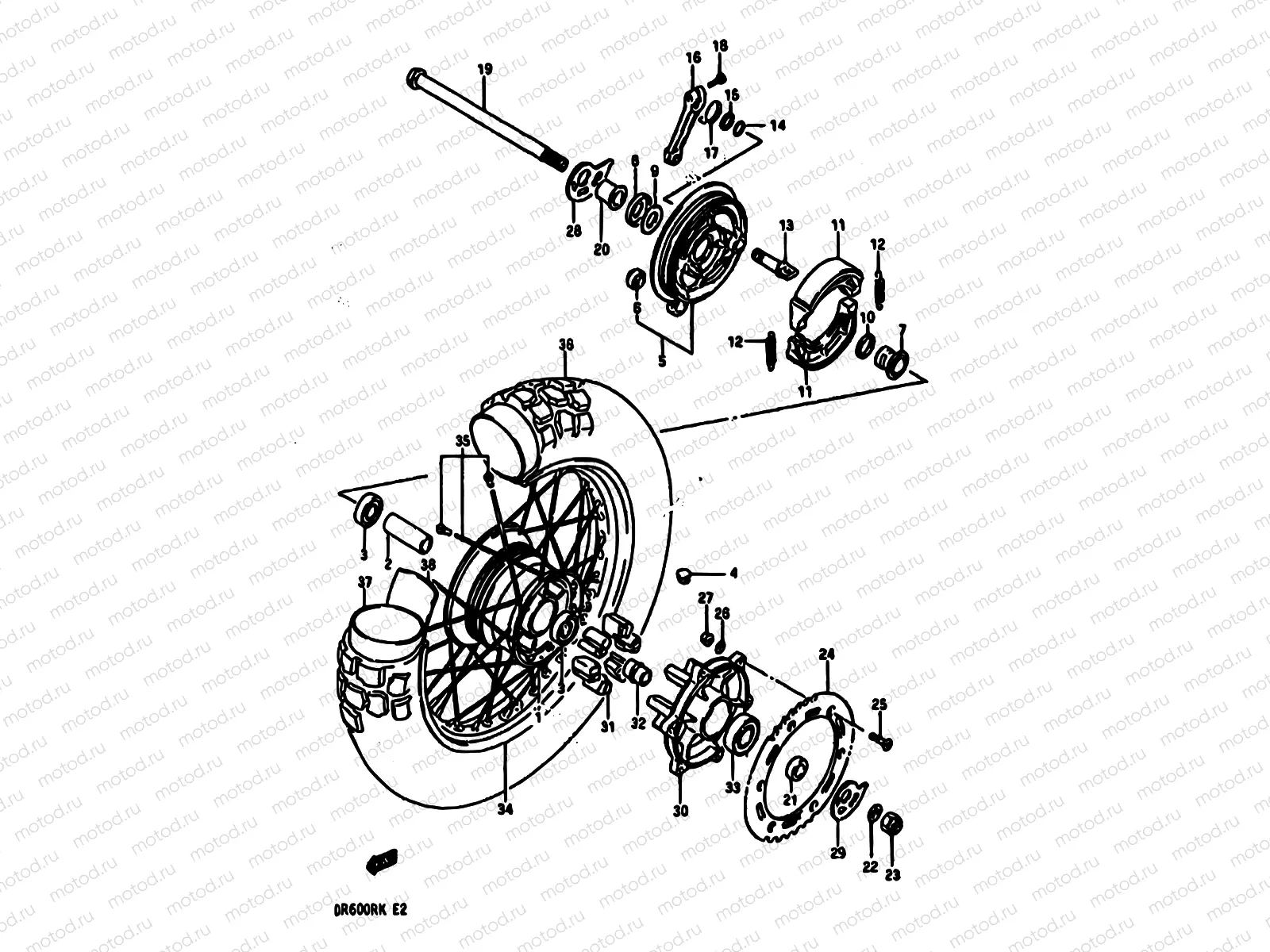 59 - REAR WHEEL (MODEL G/H/J)