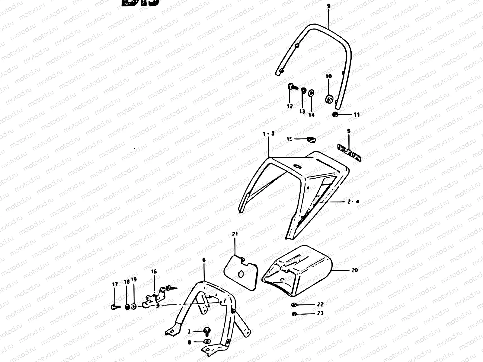 59 - SEAT TAIL COVER (GSX400SX)