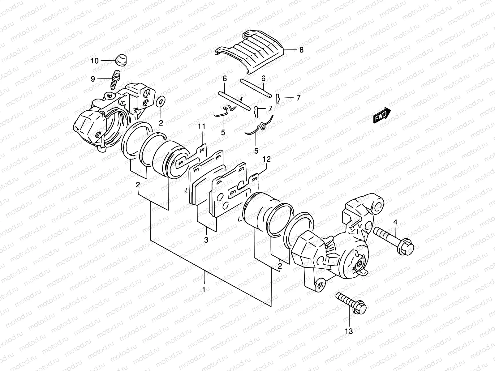 59A - REAR CALIPER (GSF1200SAV)
