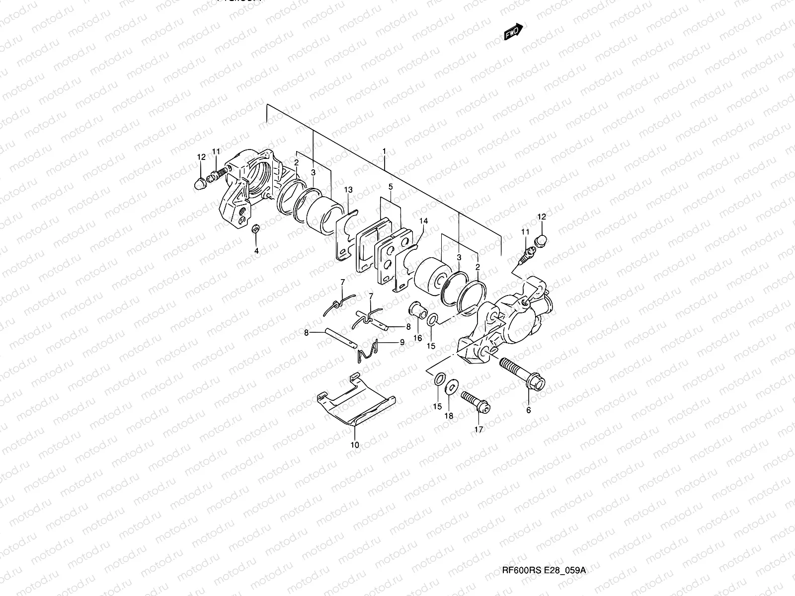 59A - REAR CALIPER (MODEL S)
