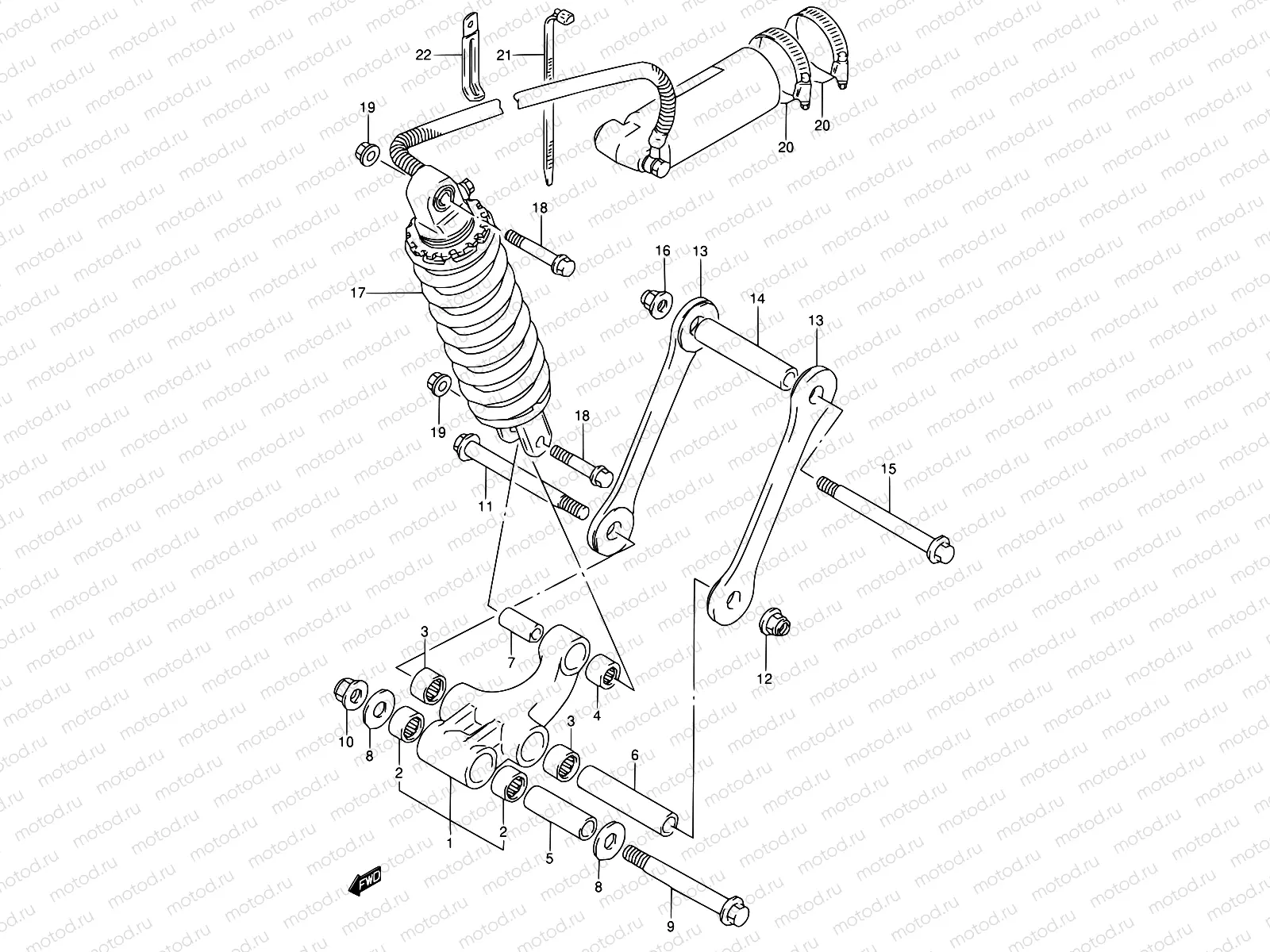 59A - REAR CUSHION LEVER (MODEL S/T/V/W)