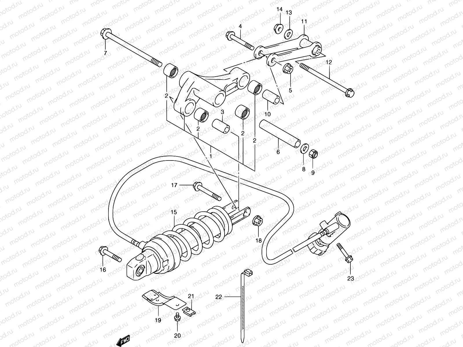 59A - REAR CUSHION LEVER (MODEL Y)