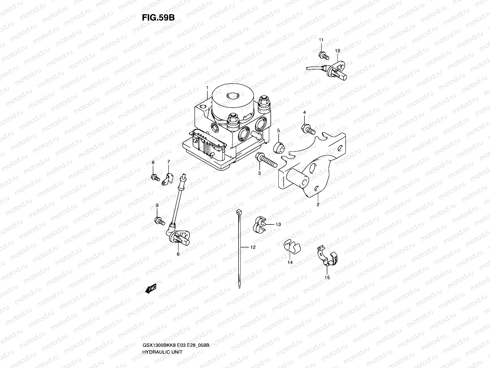 59B - HYDRAULIC UNIT (GSX1300BKAK8/AK9)