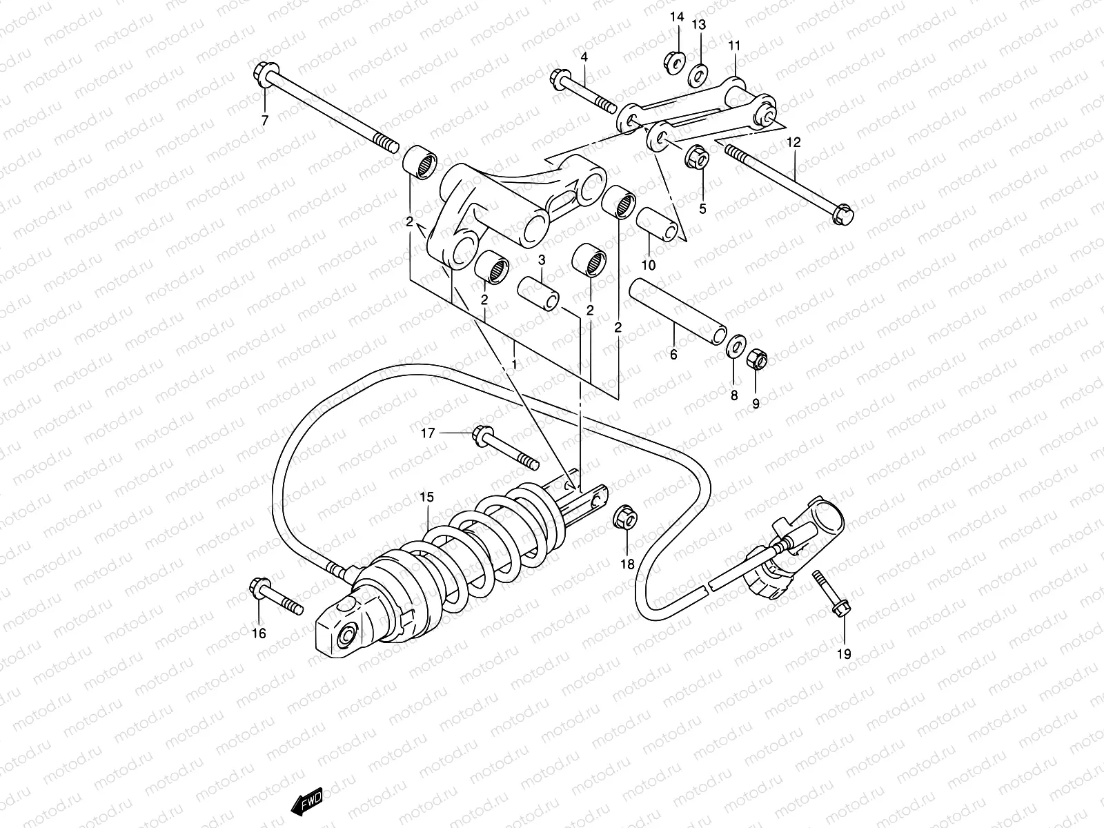 59B - REAR CUSHION LEVER (MODEL K1/K2)