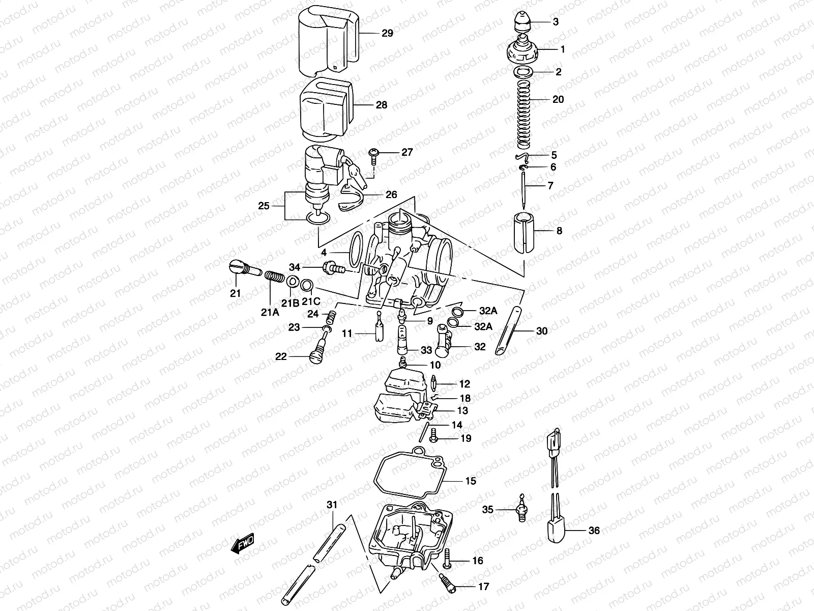 5A - CARBURETOR (MODEL AY50W K3/K4)