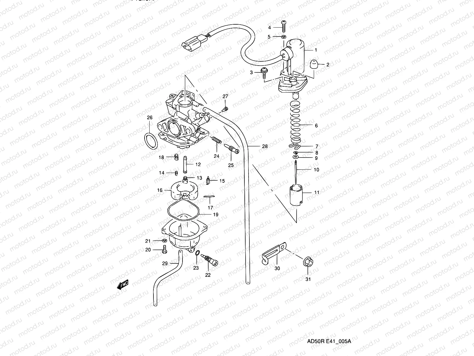 5A - CARBURETOR (MODEL K E06 ~E.NO.211604)