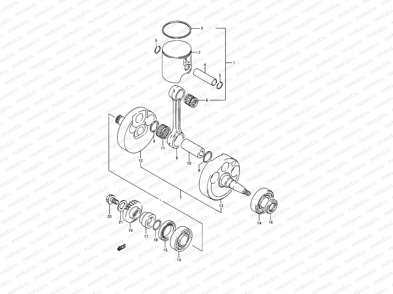 5A - CRANKSHAFT (MODEL L)