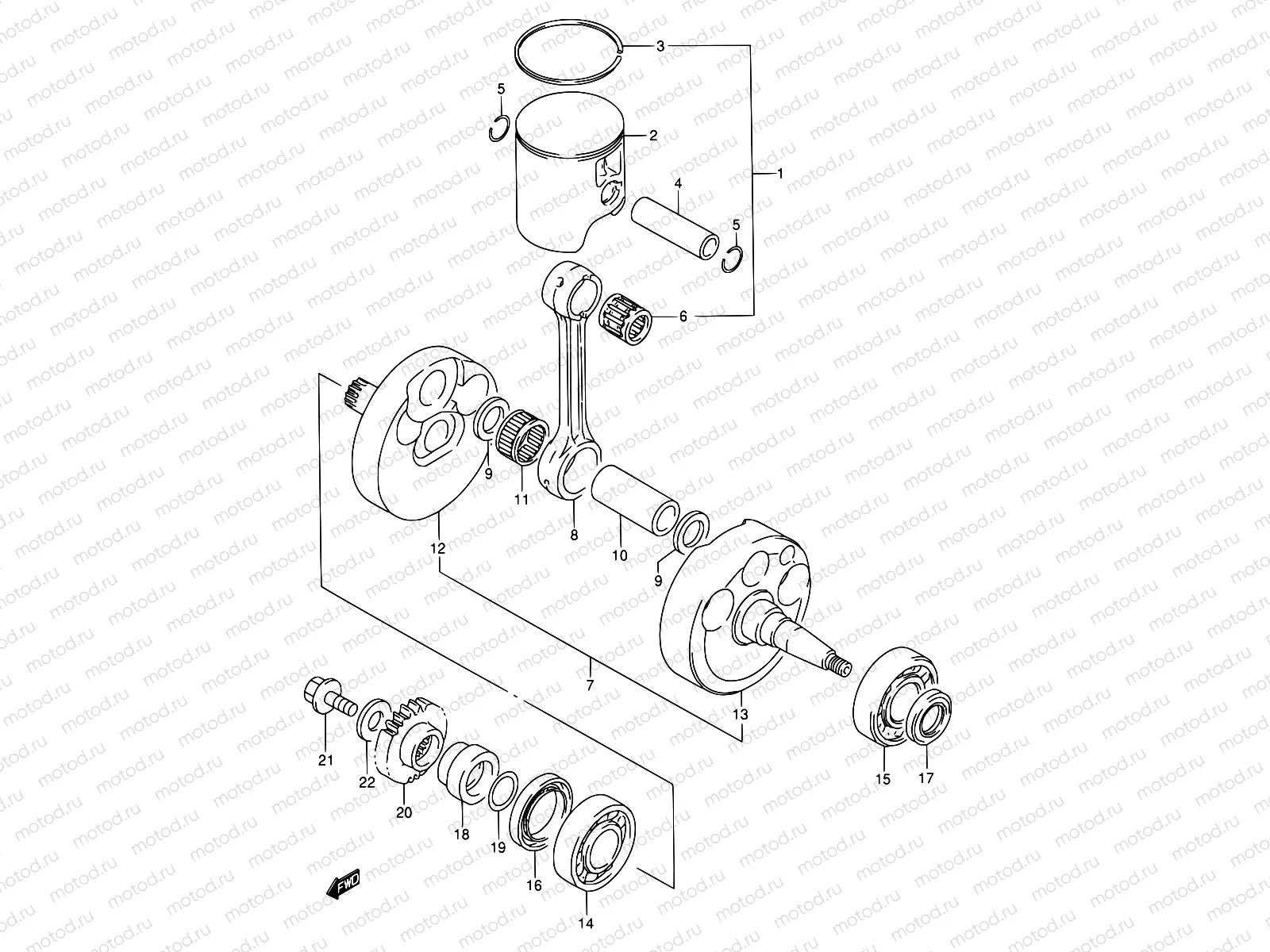 5A - CRANKSHAFT (MODEL L/M/N)