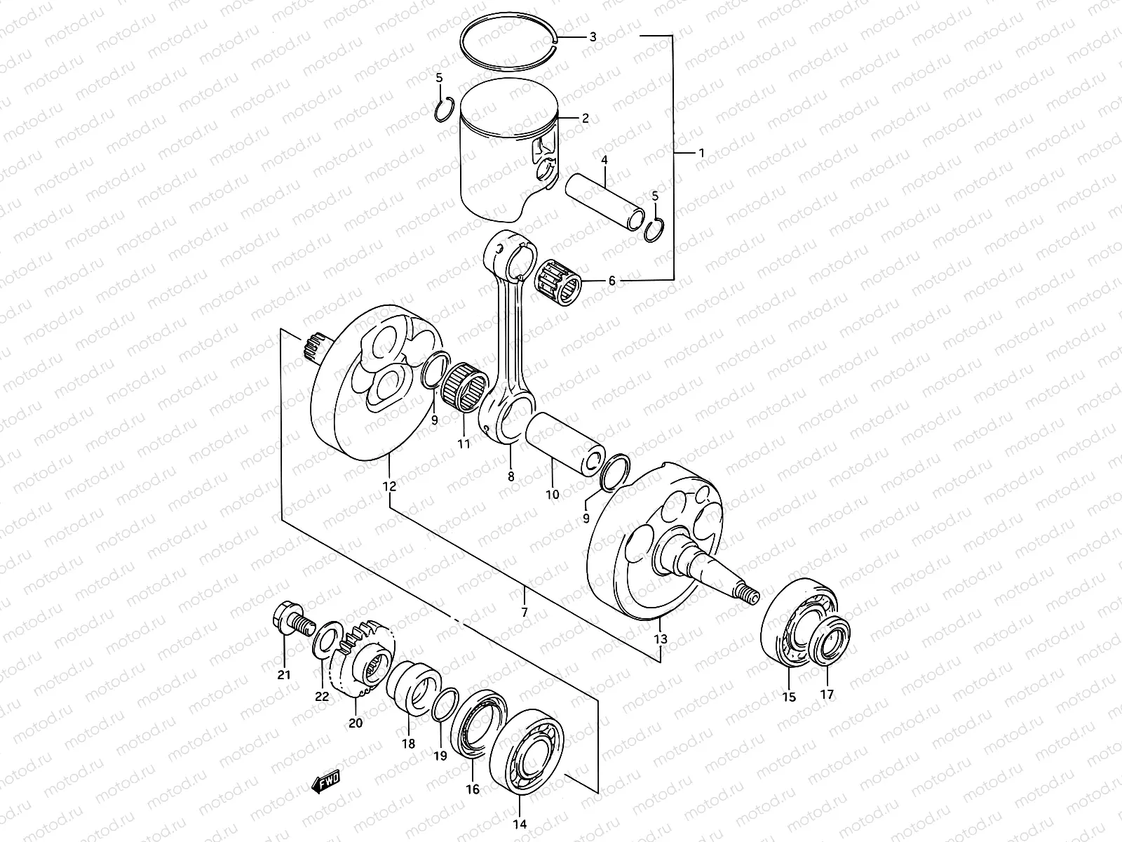 5A - CRANKSHAFT (MODEL L/M/N)