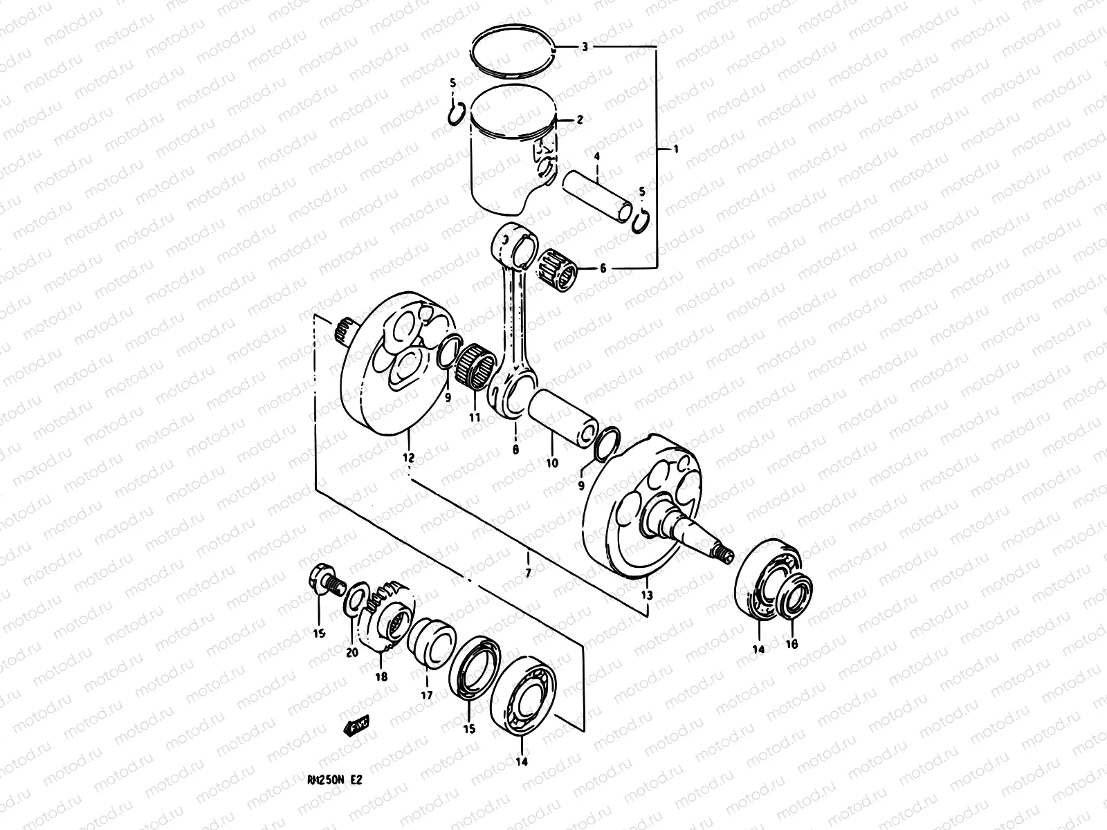 5B - CRANKSHAFT (MODEL M)