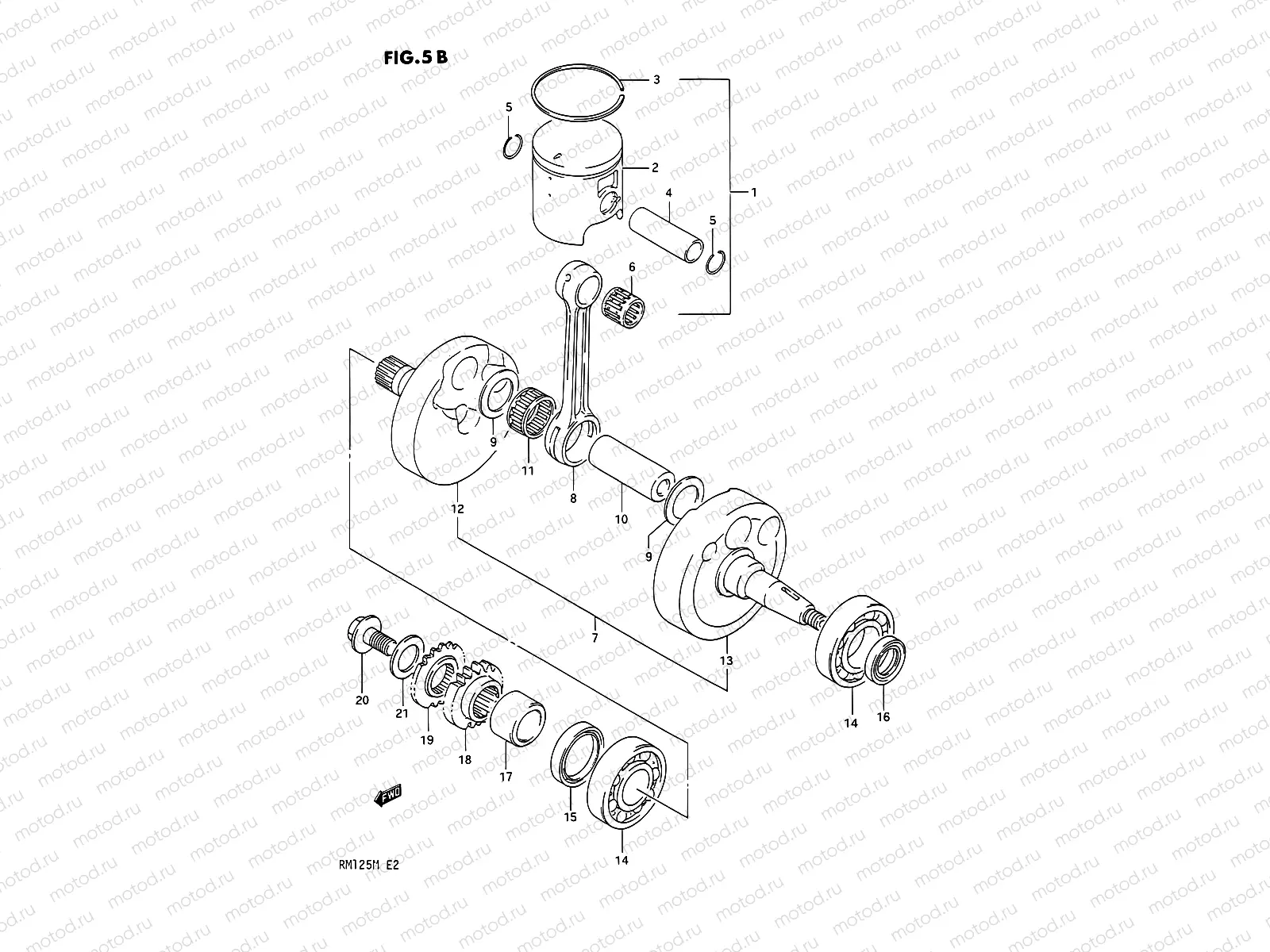 5B - CRANKSHAFT (MODEL M)
