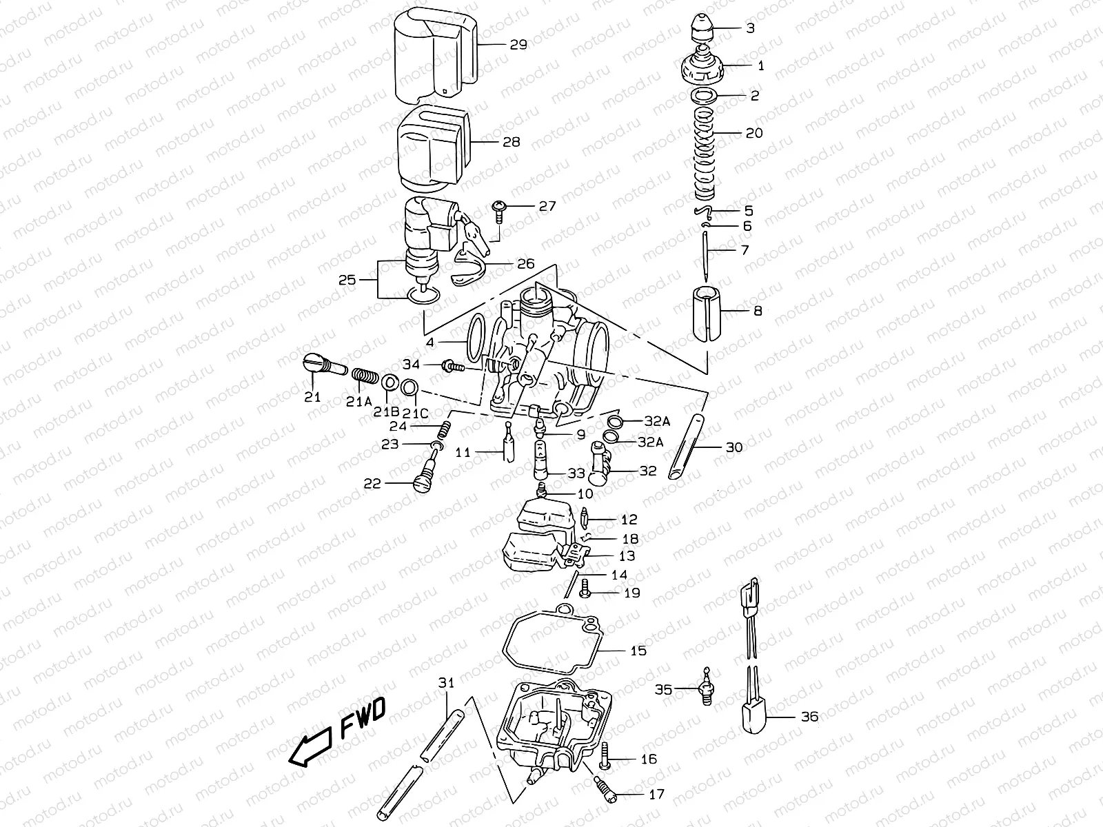 5C - CARBURETOR (MODEL AY50 K1)