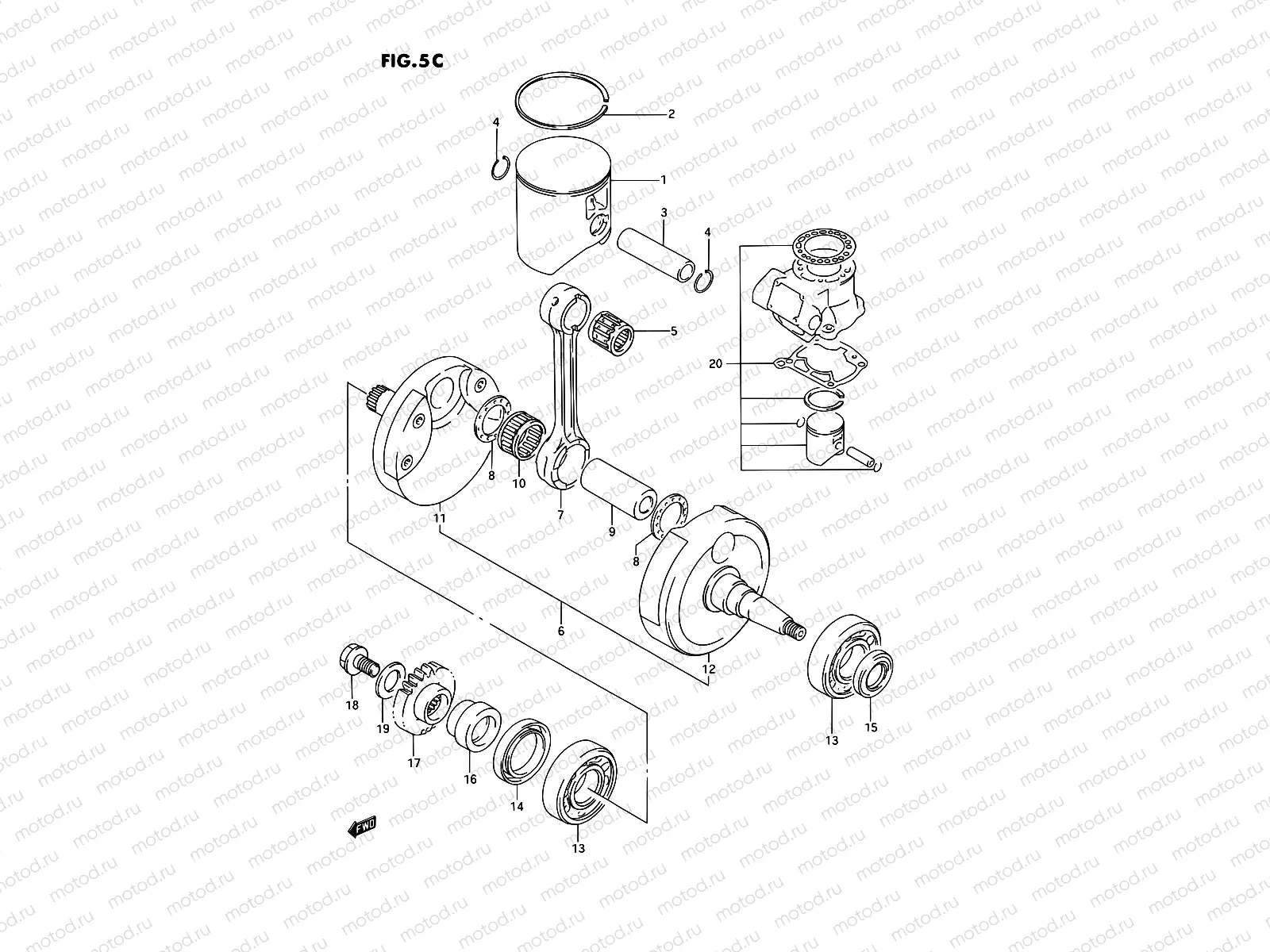 5C - CRANKSHAFT (MODEL S/T)