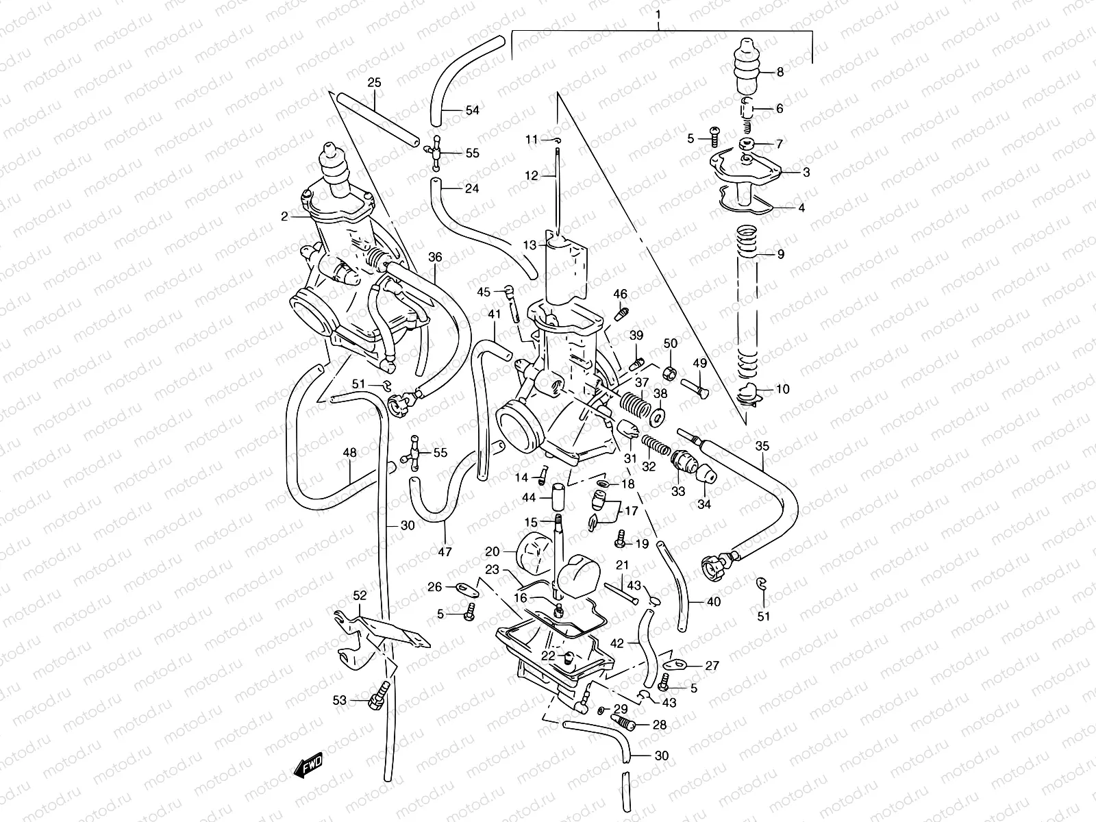 6 - CARBURETOR (EXCEPT MODEL N/P E22)