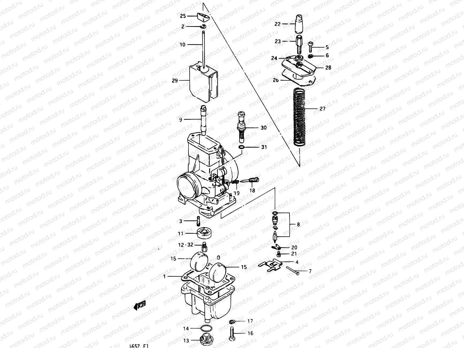 6 - CARBURETOR (MODEL Z)