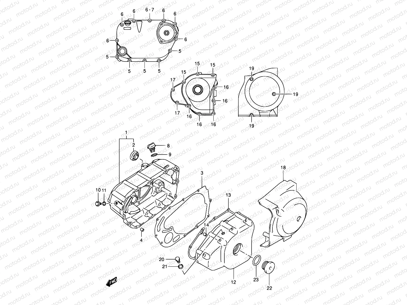 6 - CRANKCASE COVER
