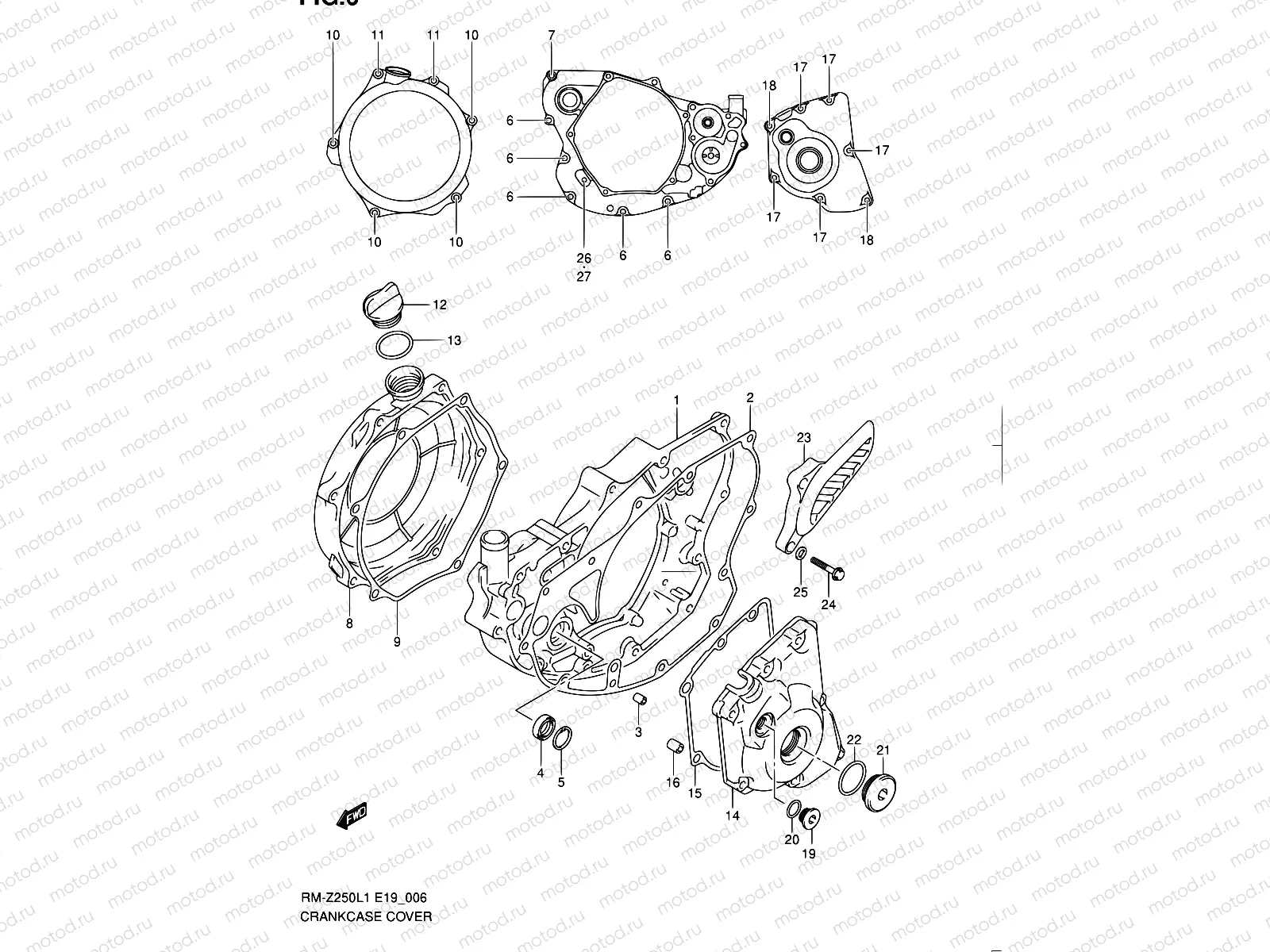 6 - CRANKCASE COVER