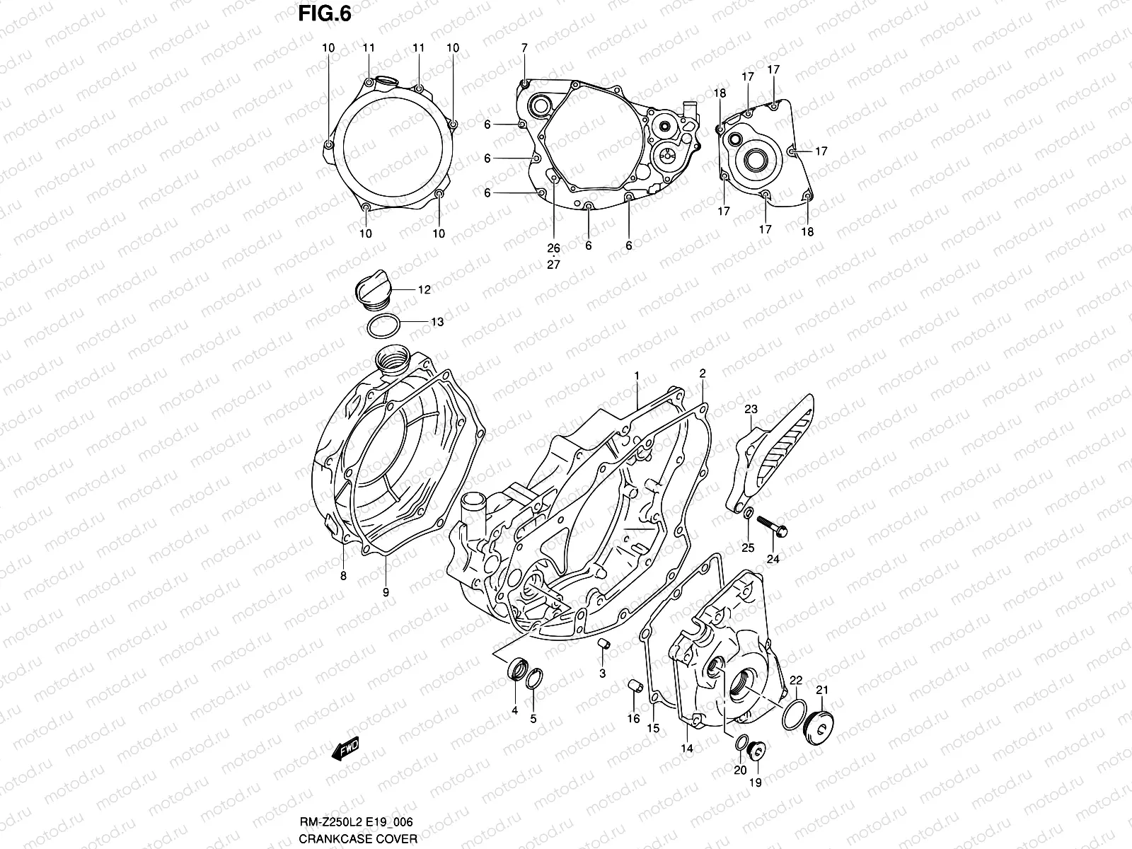 6 - CRANKCASE COVER