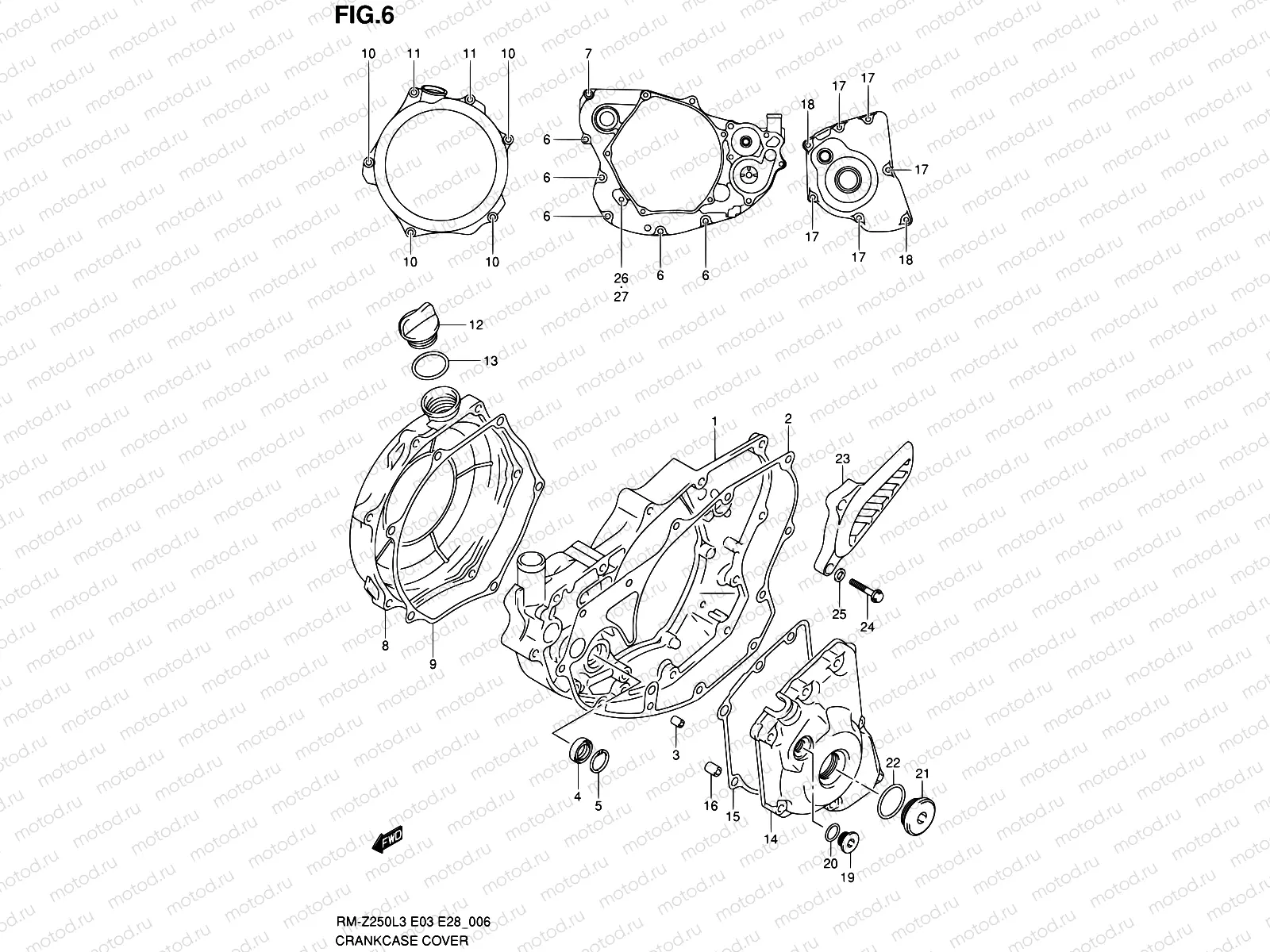 6 - CRANKCASE COVER