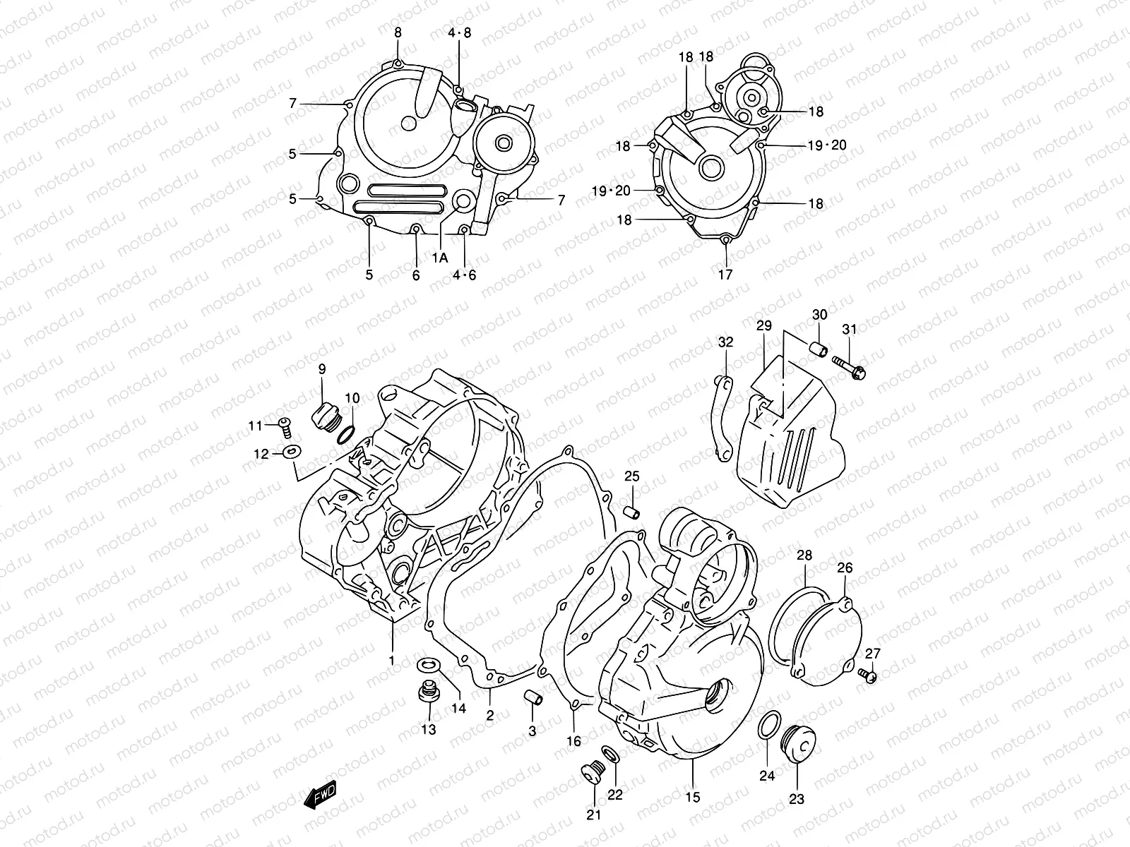 6 - CRANKCASE COVER
