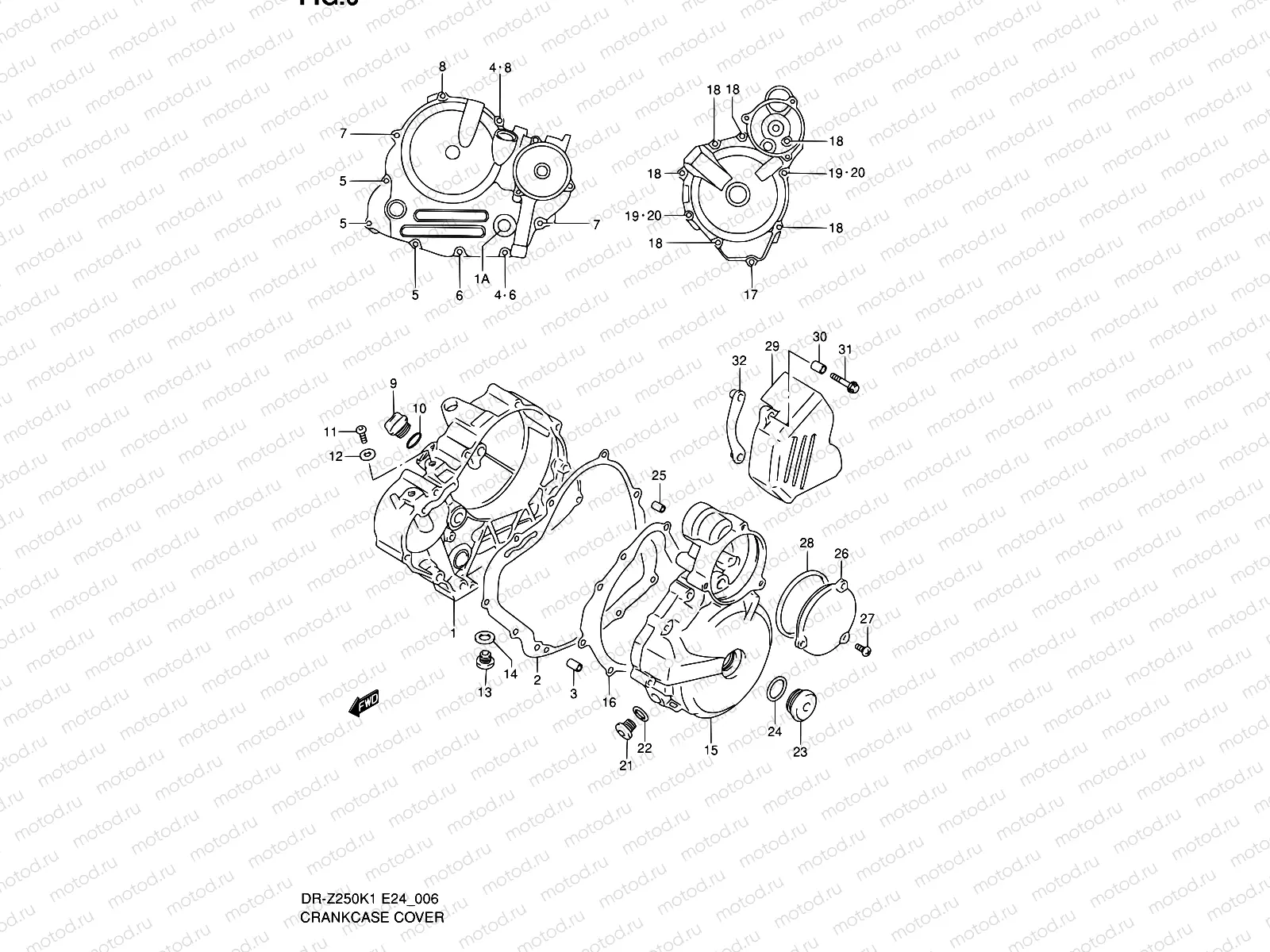 6 - CRANKCASE COVER
