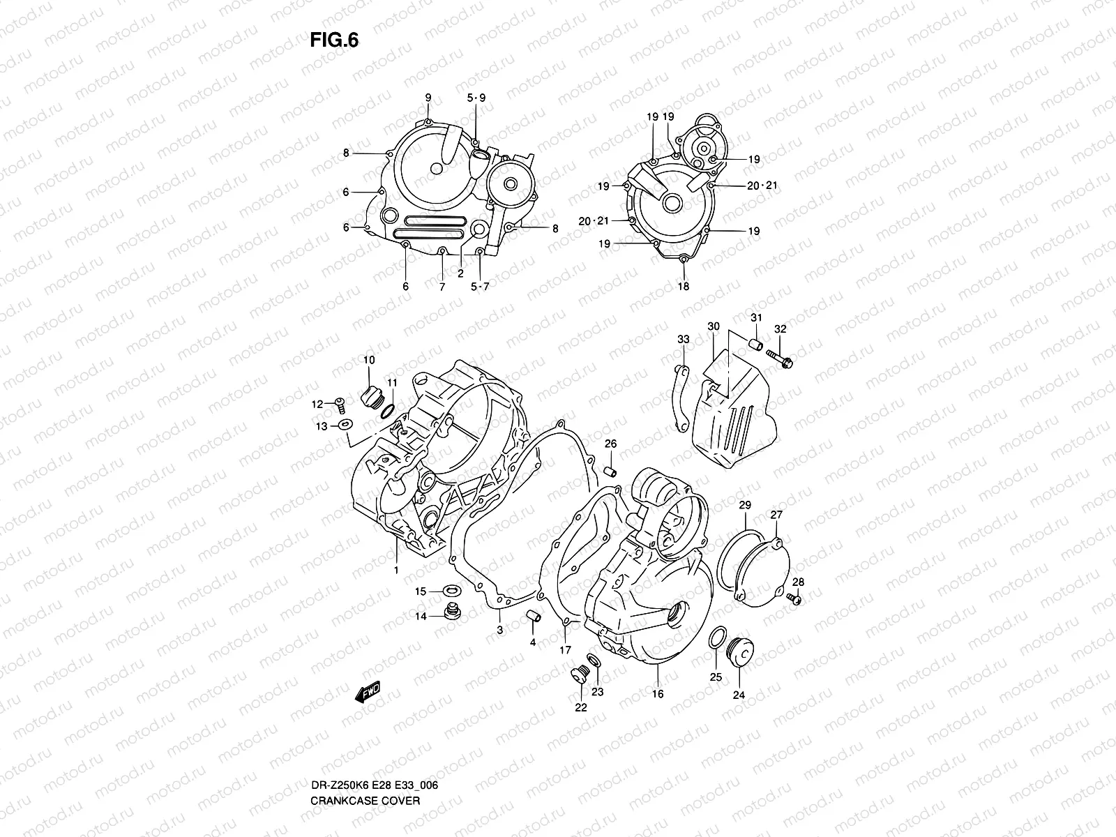 6 - CRANKCASE COVER