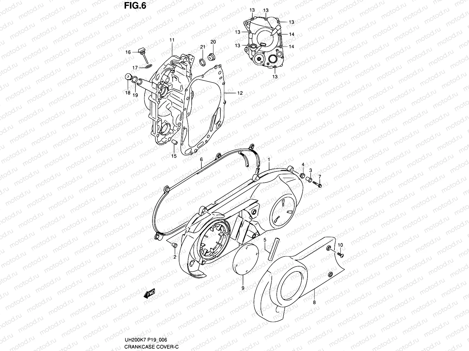 6 - CRANKCASE COVER
