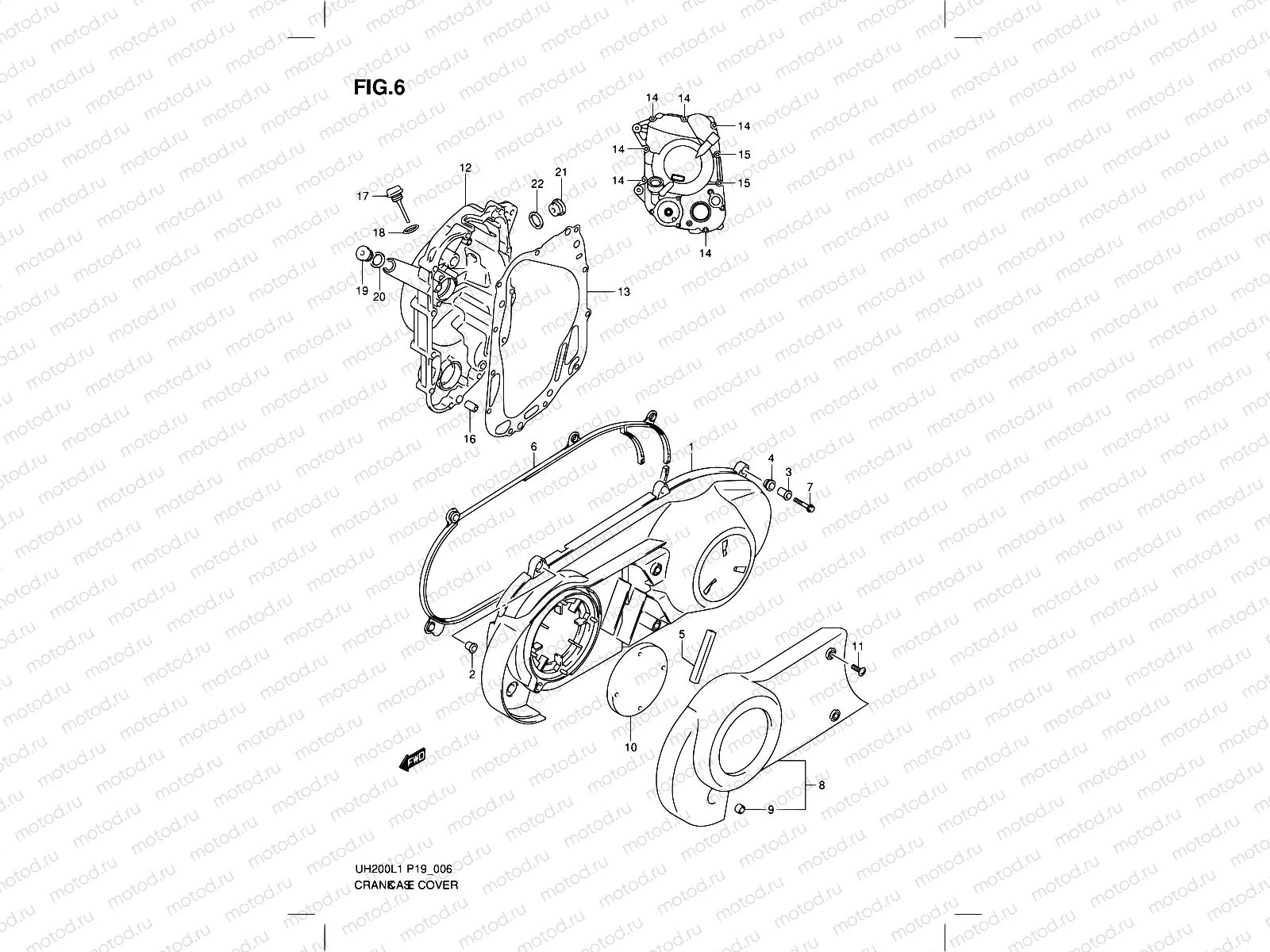 6 - CRANKCASE COVER