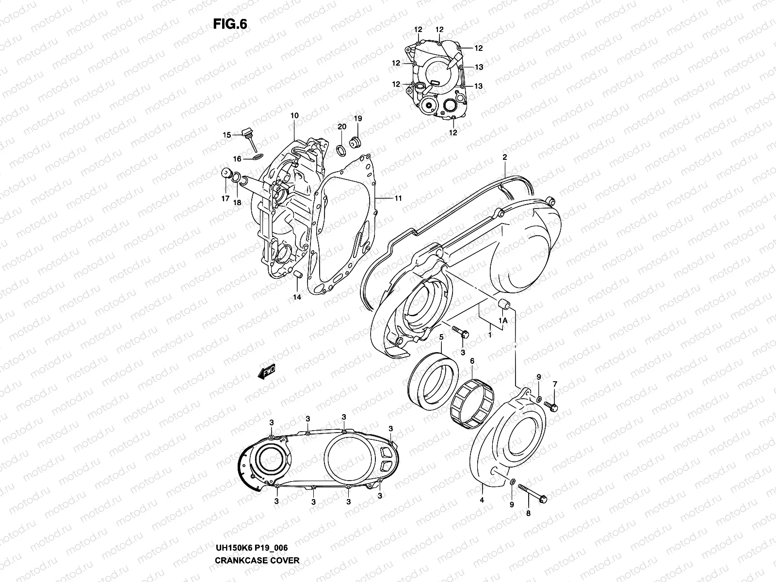 6 - CRANKCASE COVER